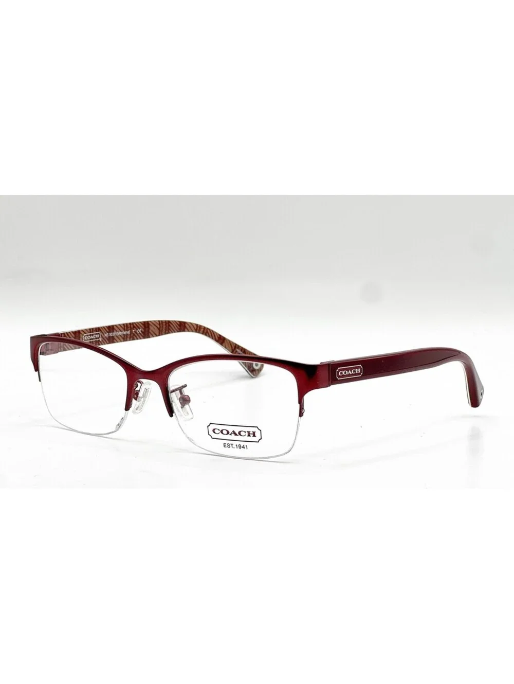 Coach HC 5038 9134 Satin Burgundy Rectangle Authentic Eyeglass Frames 52-17